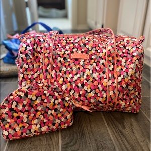 Vera Bradley duffle bag and toiletry bag